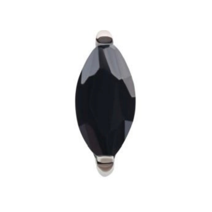 Black Marquise - Threadless - Titanium