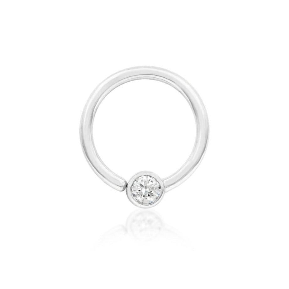 Fixed CZ Seam 14kt Solid