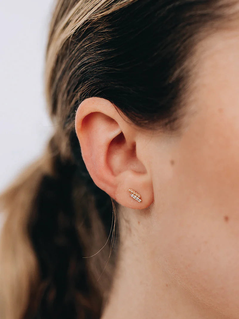 Anzie x Mel Soldera - Dew Drop Pavé Bar - Diamonds - Threadless