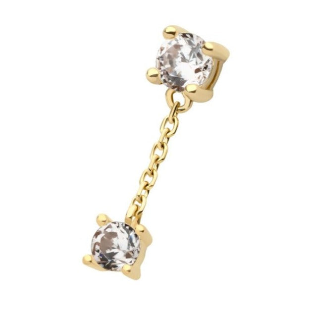 Dangle Prong Press-fit Jewelry in 14kt Gold