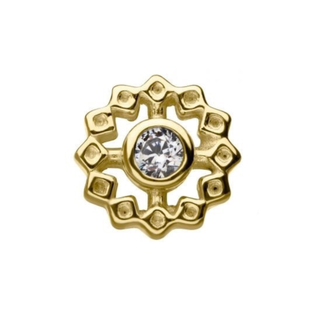 Aztec Flower Press-fit Jewelry in 14kt Gold