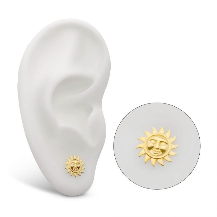 Sun Face Press-fit Jewelry in 14kt Gold
