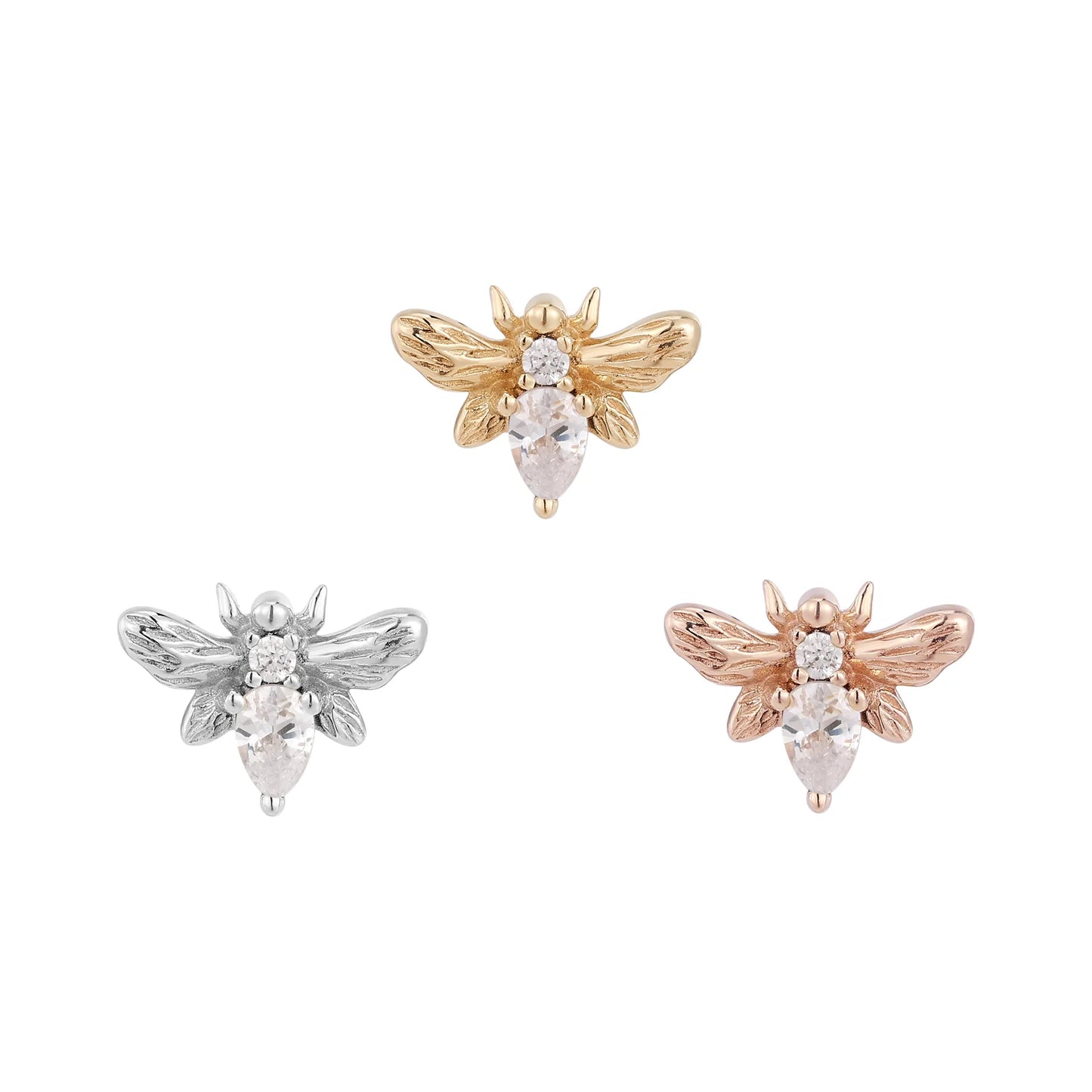 Bee Chic - CZ - Threadless - Buddha Jewelry