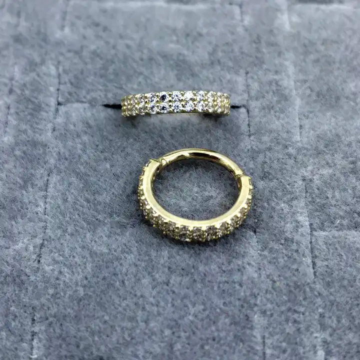Double Row Eternity - 14kt Clicker