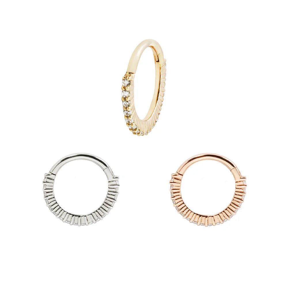 Radiant 16g - CZ - Clicker - Buddha Jewelry