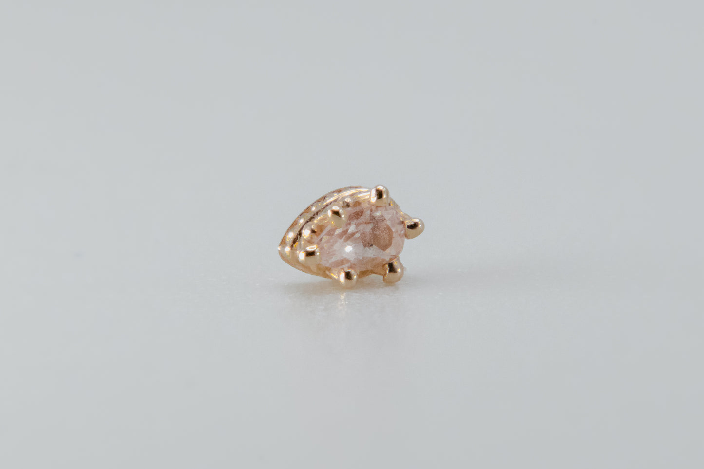 Pear Cabochon Crown by BVLA – 14k Yellow Gold & Genuine Sunstone