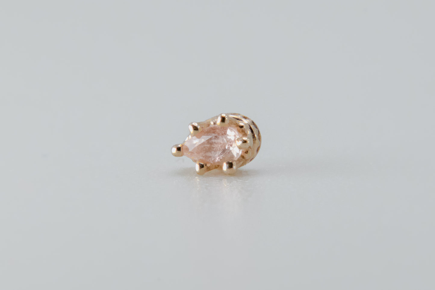 Pear Cabochon Crown by BVLA – 14k Yellow Gold & Genuine Sunstone