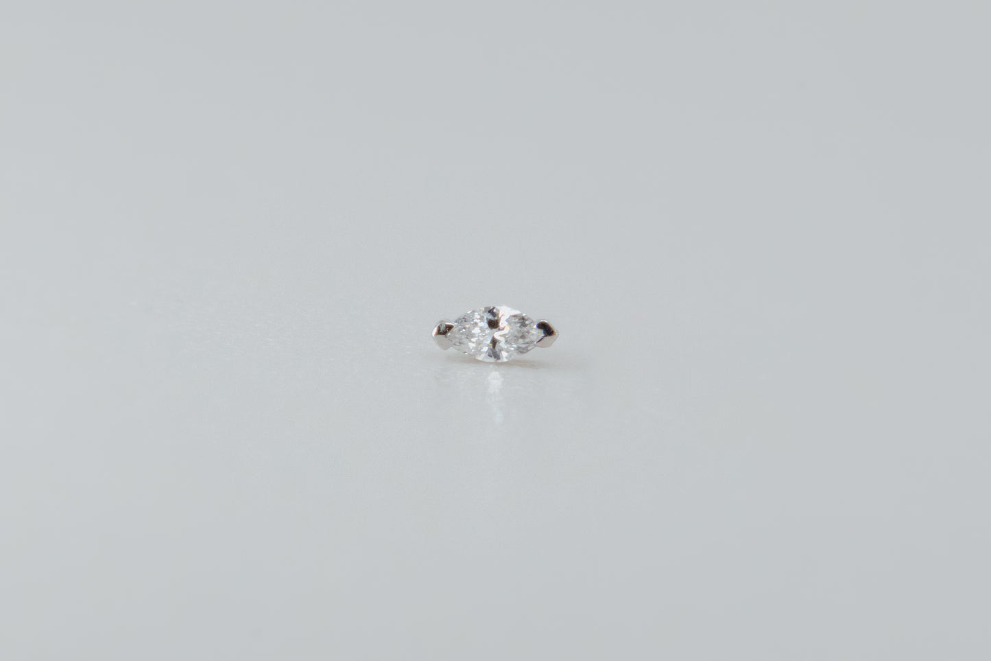 BVLA - Marquise V Prong - White Gold - Diamond - Threadless