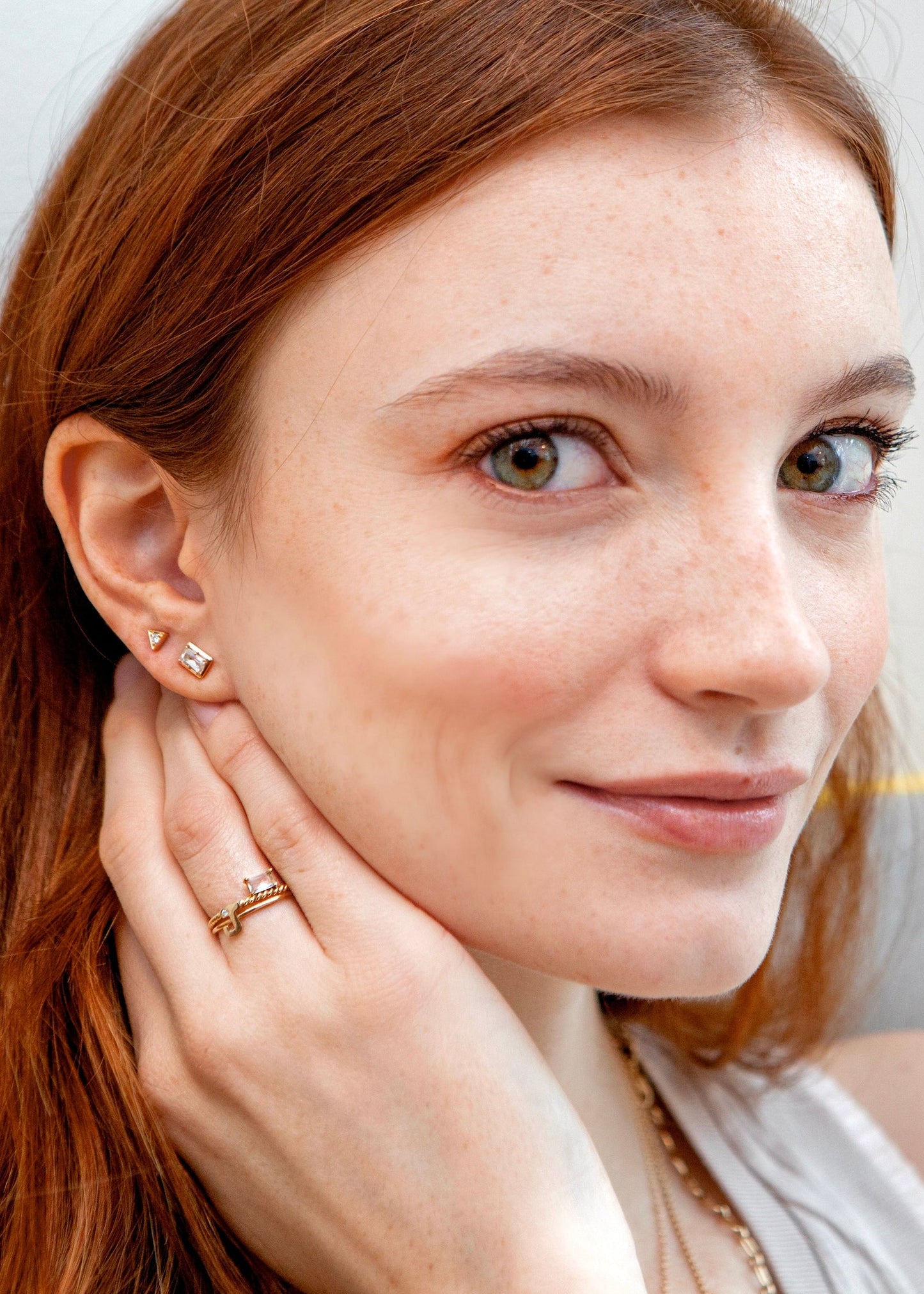 Anzie - Cléo Carré Baguette - Topaz - Threadless