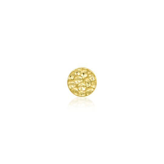 Hammered Disc - 14kt Press-fit End