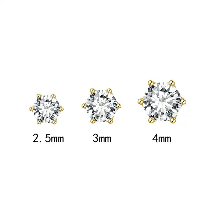 Prong Swarovski - 14kt Gold Press Fit