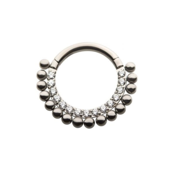 Beaded & Gem - Clicker - Titanium
