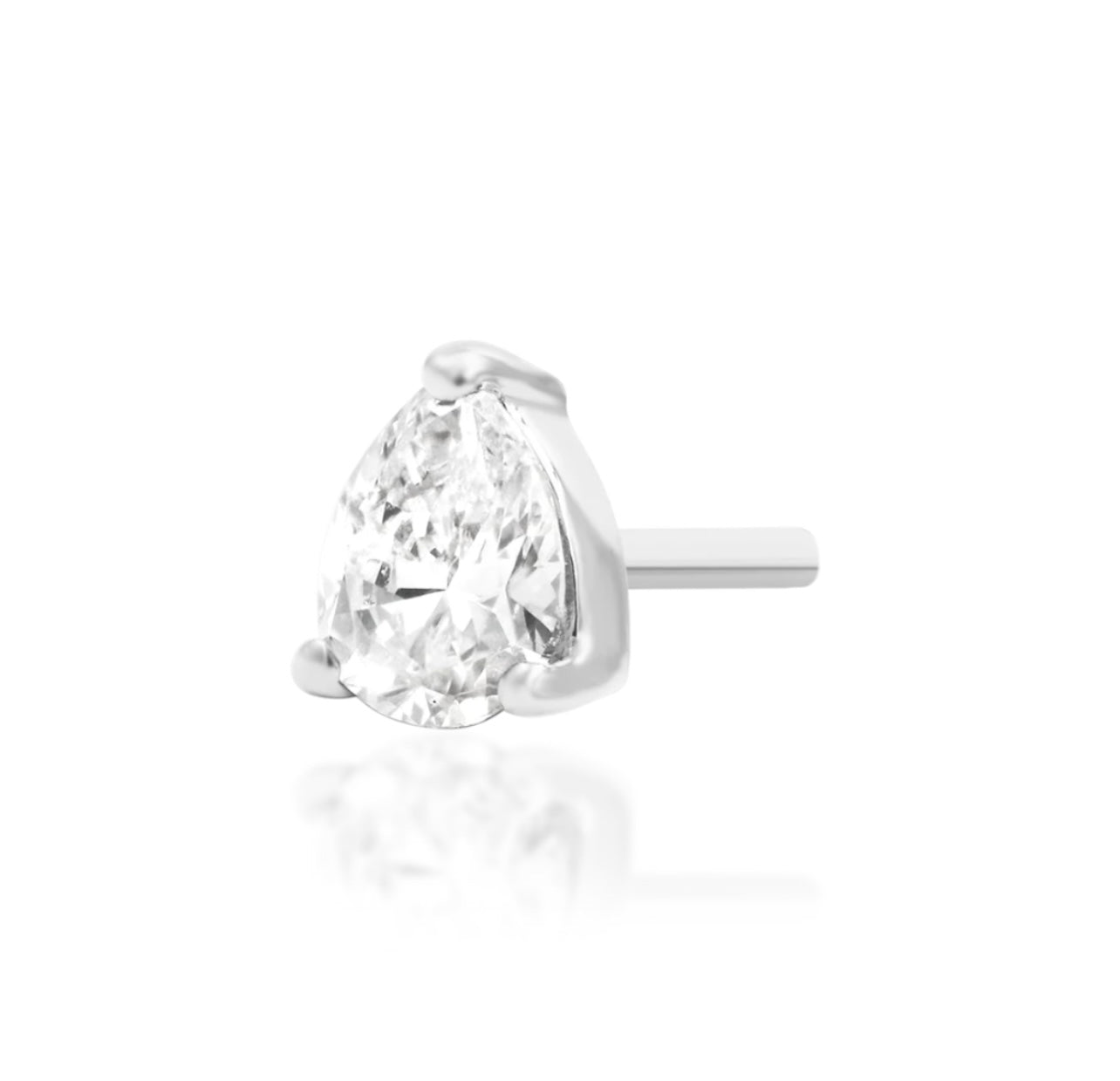 Pear-Cut CZ Press-fit Jewelry in 14k Gold