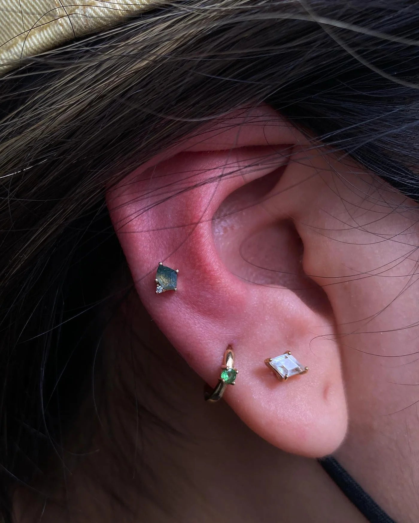 Elicit - Moss Agate - CZ - Buddha Jewelry