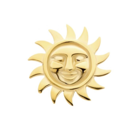Sun Face Press-fit Jewelry in 14kt Gold