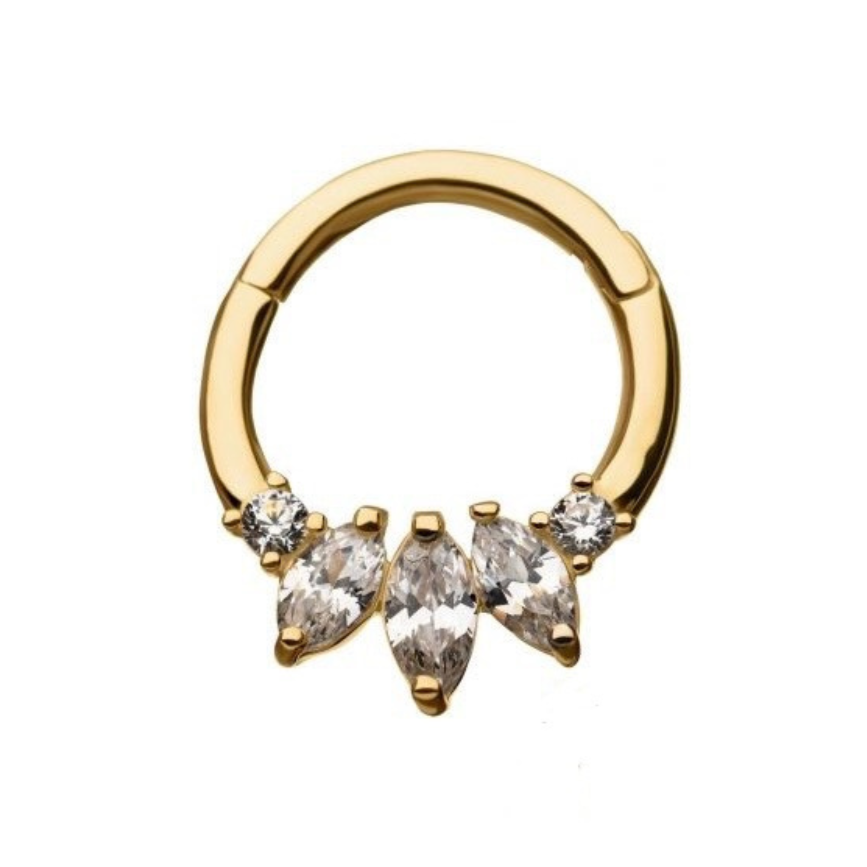 Lotus Clicker in 14kt Gold