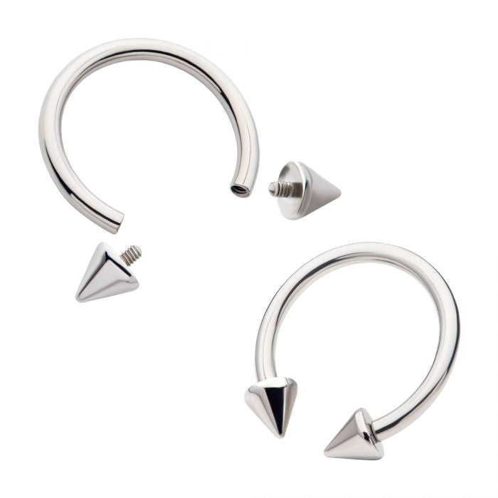 Internally Threaded Spikey Horseshoe