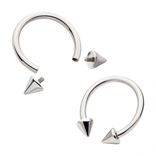 Internally Threaded Spikey Horseshoe
