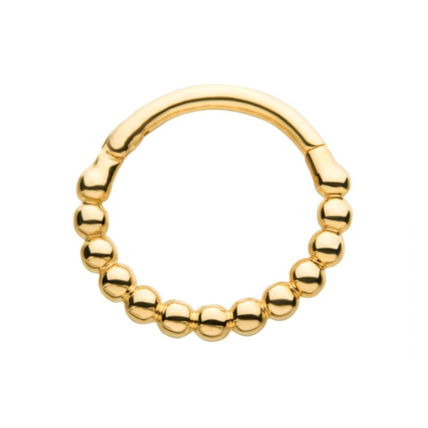 Beaded Clicker in 14kt Gold