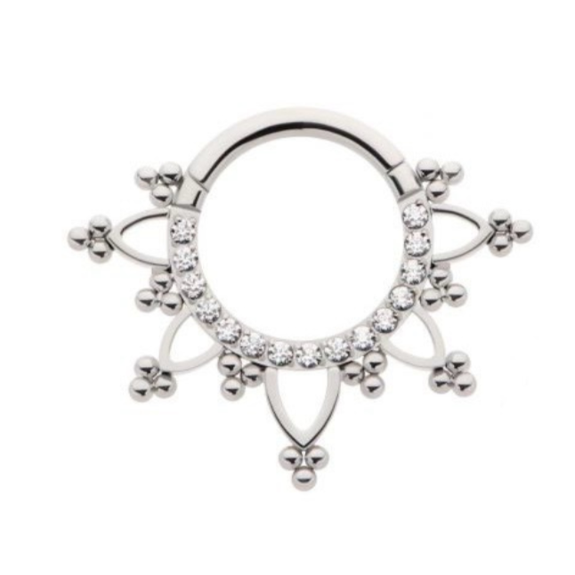 Ornemental Tri-bead Clicker in Titanium
