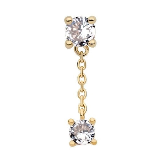 Dangle Prong Press-fit Jewelry in 14kt Gold