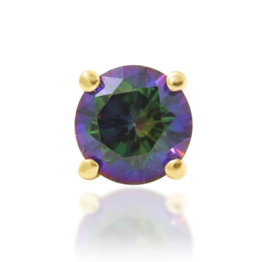 Junipurr - Mystic Topaz Prong - Gold - Threadless
