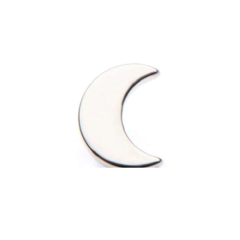 Crescent Moon - Threadless - Titanium