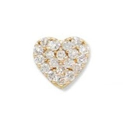 Love Letter Pavé Heart Diamond Press-fit in 14kt Gold