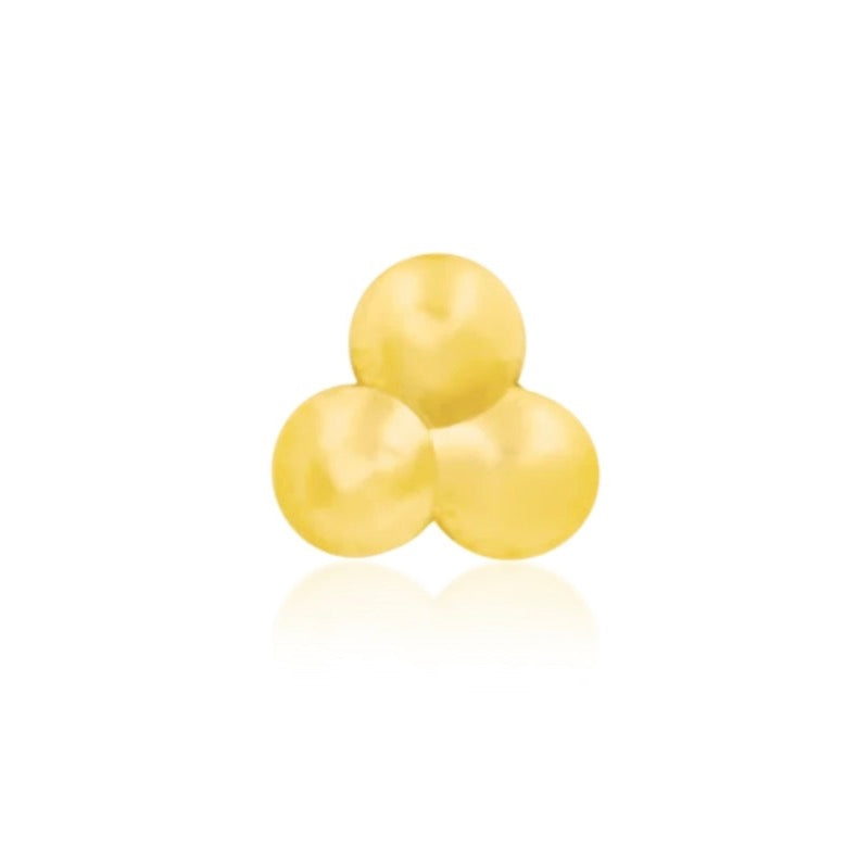 Junipurr - Tri Bead - Gold - Threadless