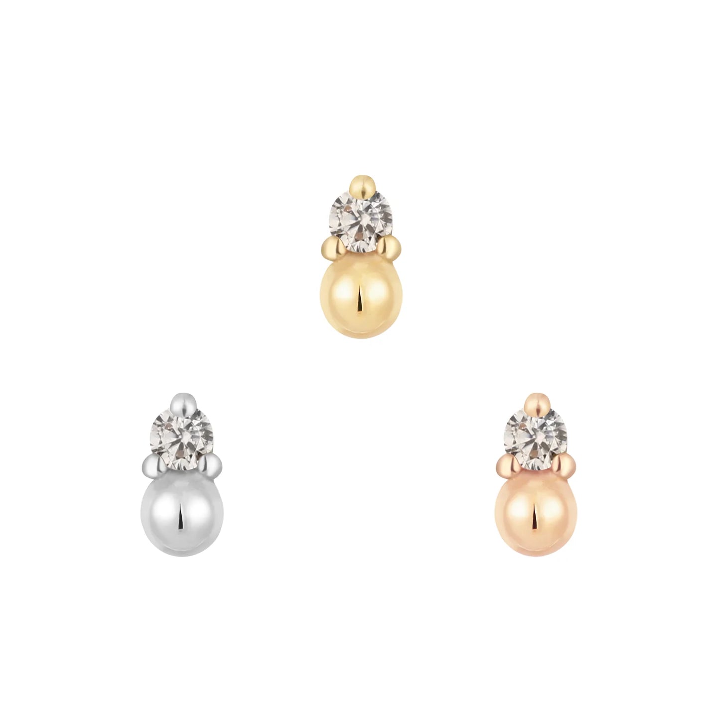 Babe - CZ - Threadless - Buddha Jewelry