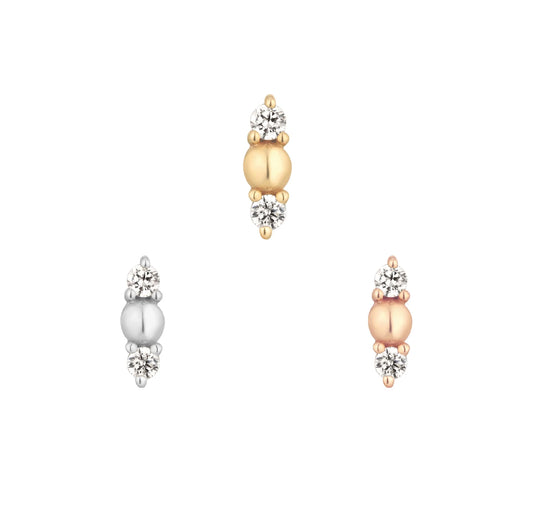 Crushing - CZ - Threadless - Buddha Jewelry
