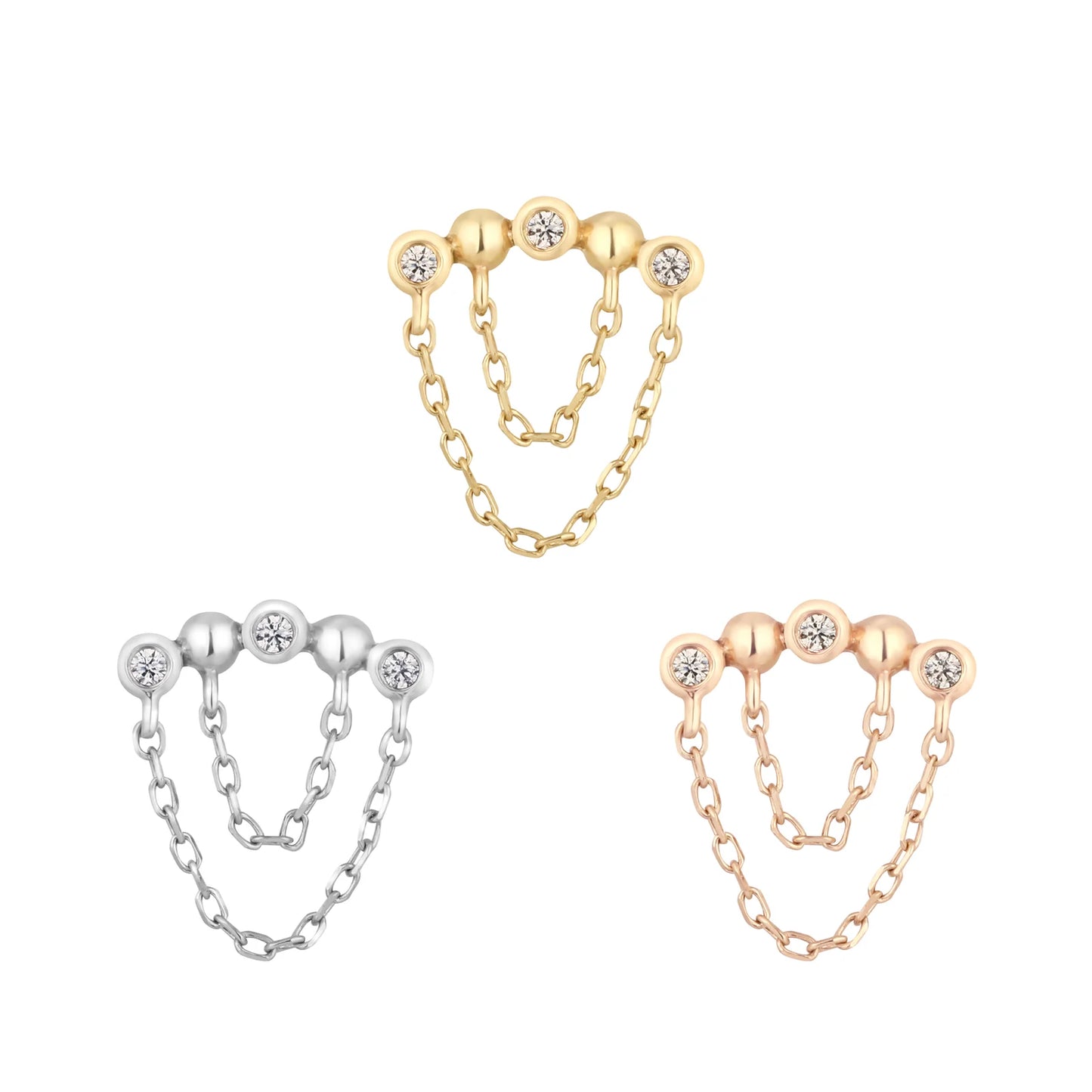 Rumors - CZ - Threadless - Buddha Jewelry