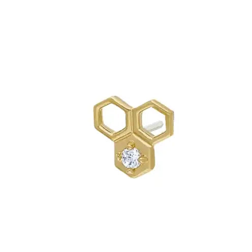 Honeycomb - 14kt Gold Press-Fit