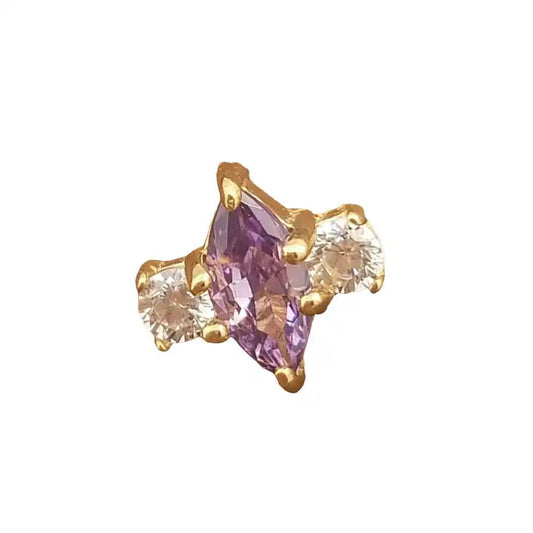 Double Prong Marquise Press-fit Jewelry in 14kt Gold