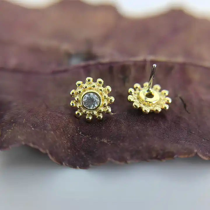 Beaded Flower - 14kt Press-fit