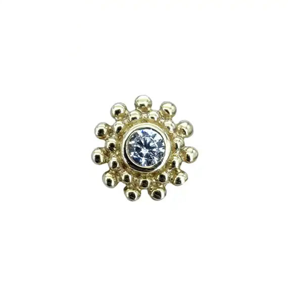 Beaded Flower - 14kt Press-fit