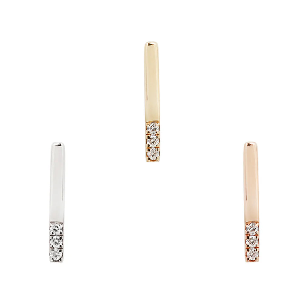 Love Line - CZ - Threadless - Buddha Jewelry