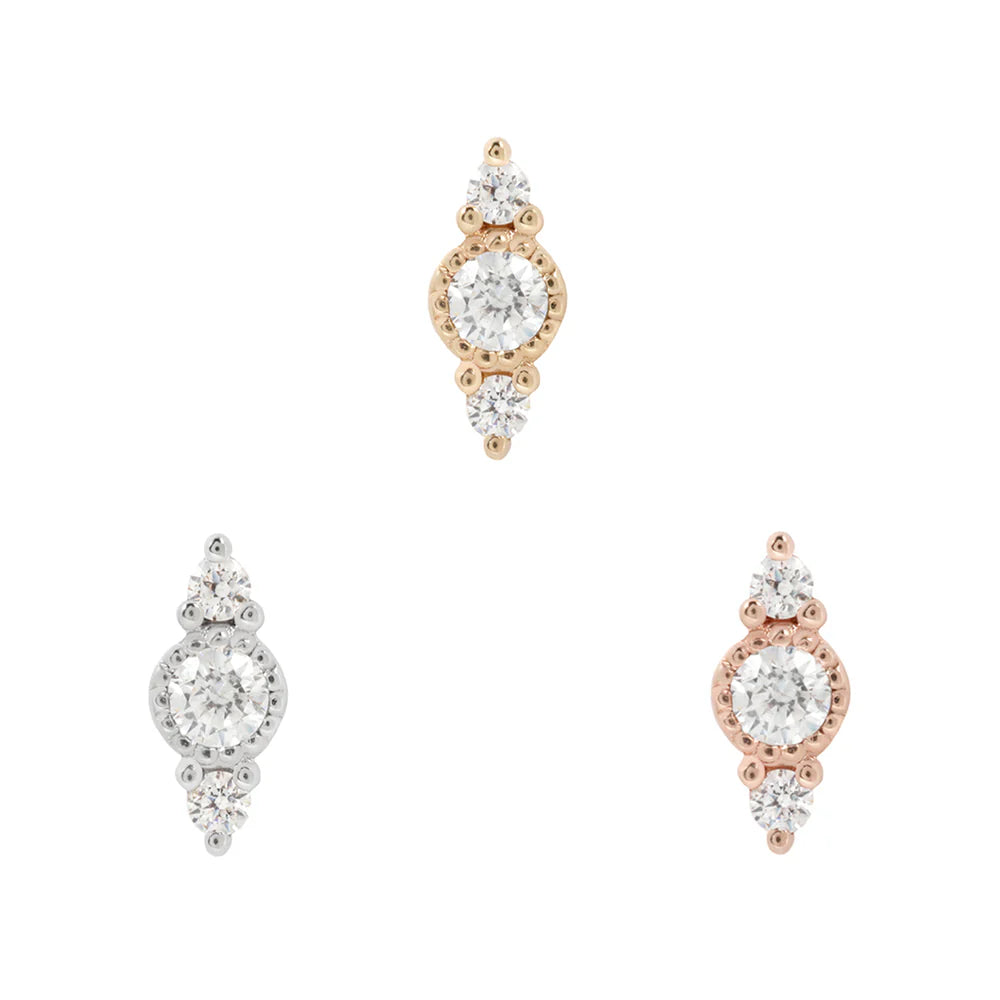 Lucien - CZ - Threadless - Buddha Jewelry