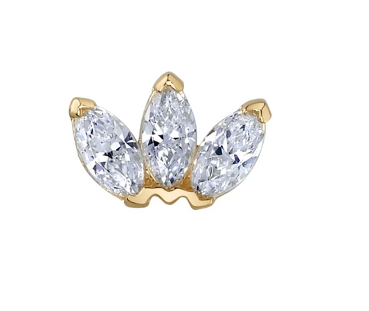 Marquise Crown - 14kt Press-fit end