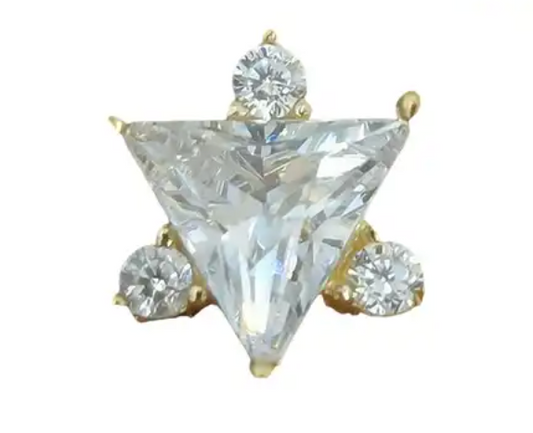 Triangle Elegance - 14kt Threaded end