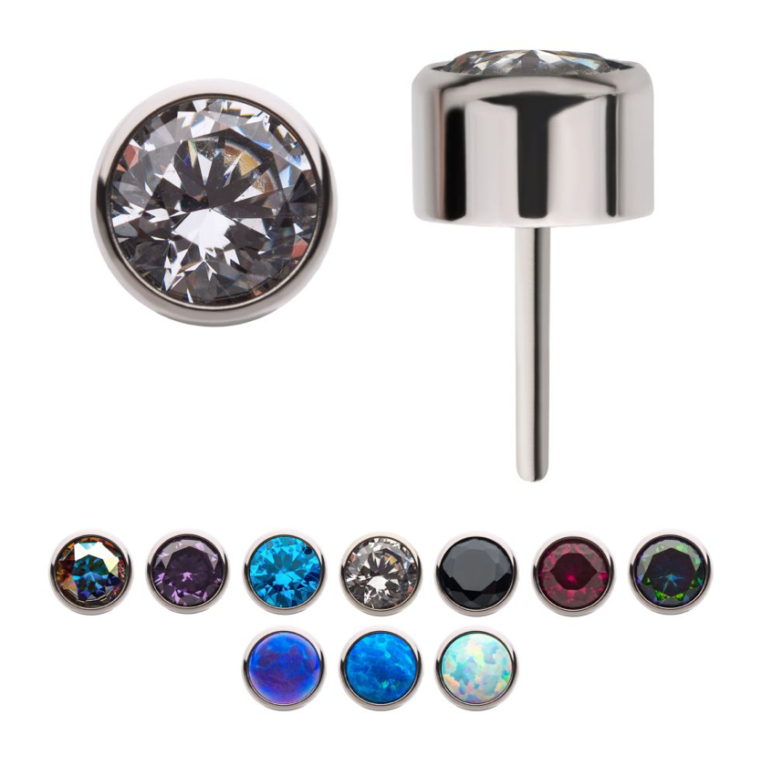 Bezel/Cabochon -  Threadless - Titanium