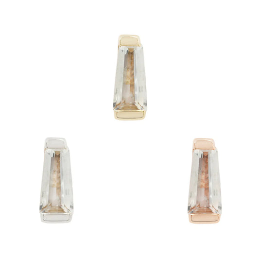 Tapered Baguette - CZ - Threadless - Buddha Jewelry