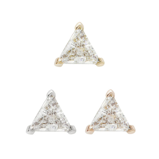 Trillion - CZ - Threadless - Buddha Jewelry