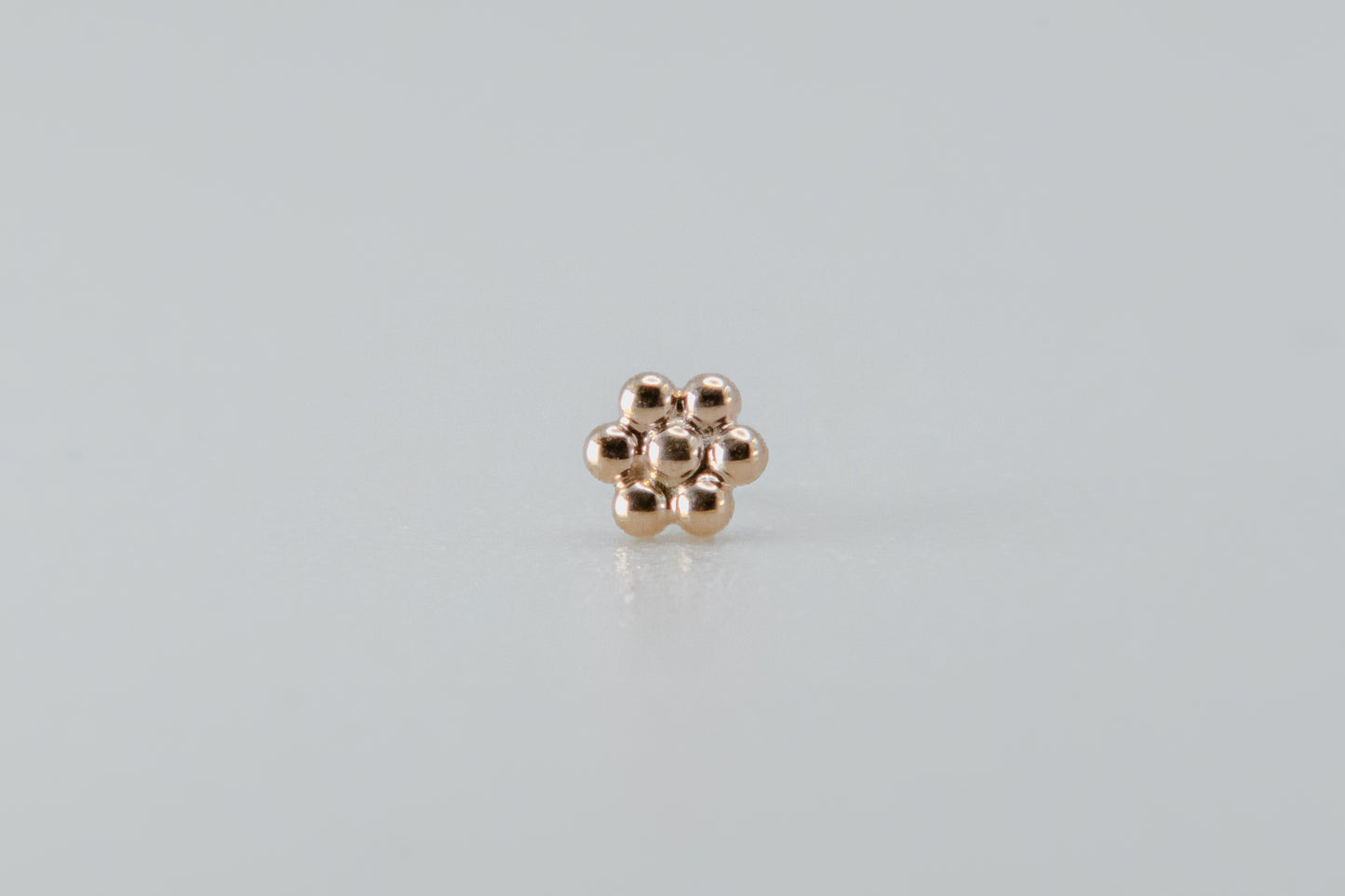 BVLA - Bead Flower Cluster - Threadless- Yellow & White Gold
