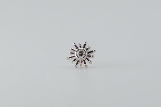 BVLA - Sun Ray - White Gold - Diamond - Threadless