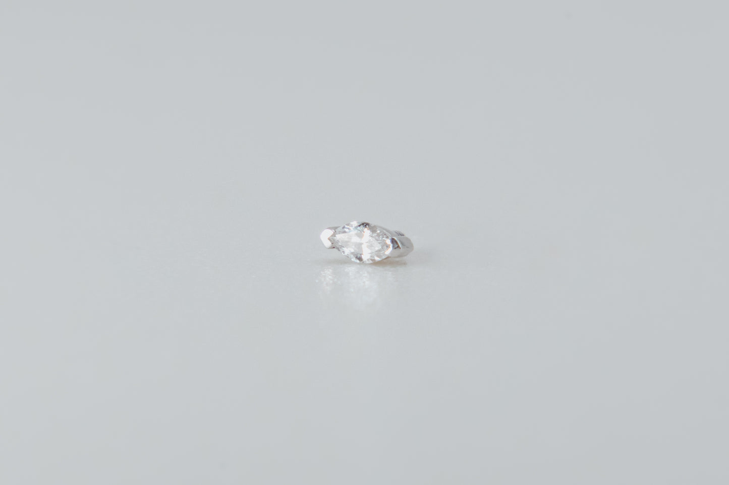 BVLA - Marquise V Prong - White Gold - Diamond - Threadless