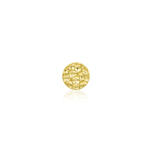 Hammered Disc - 14kt Press-fit End