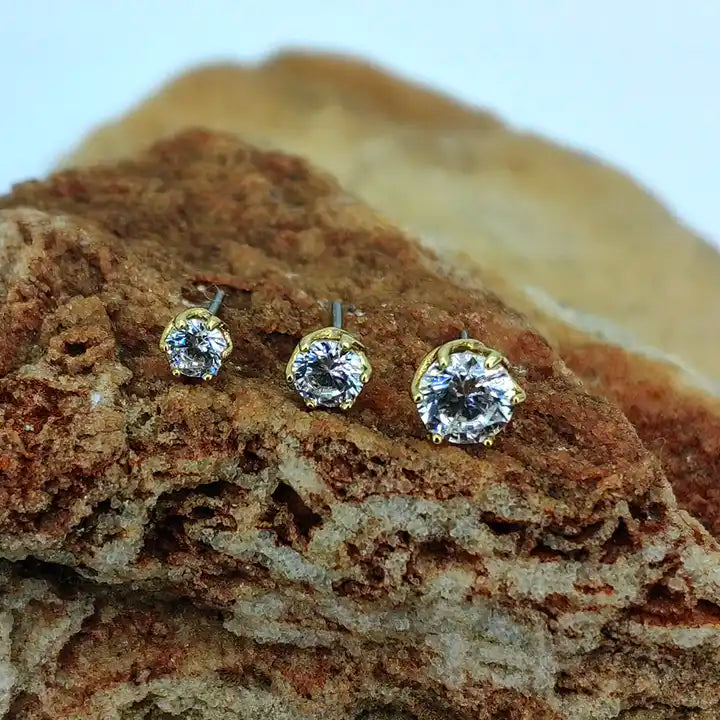 Prong Swarovski - 14kt Gold Press Fit