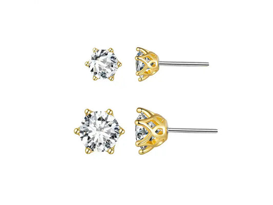 Prong Swarovski - 14kt Gold Press Fit